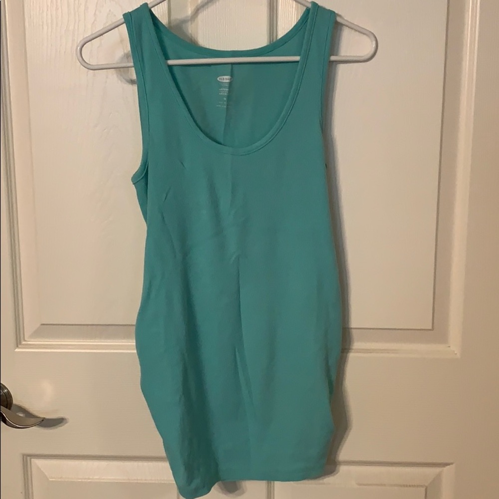 Teal maternity tank